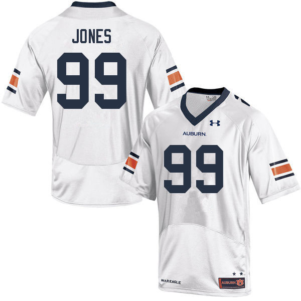 Men's Auburn Tigers #99 Jayson Jones White 2022 College Stitched Football Jersey